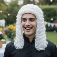 Barrister Hairpiece Curly Judge Hair Easy Styled for Actors