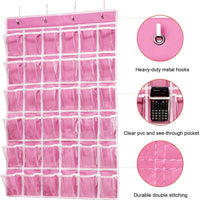 36-Grid PVC Shoe Storage Hanging Organizer with Hooks
