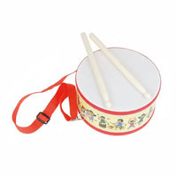Solid Wood Double-Sided Hand Drum Educational Rhythm Teaching Drum Long-Lasting Percussion Instrument Easy to Play for Toddlers, Beginners, Kindergarten, School Performance, Music Class