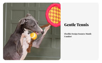 Tennis Racket Dog Toy Squeaker Inside Squeaky Racket Rope Toy Bite Resistant Pet Supply for Small Dogs, Young Dogs