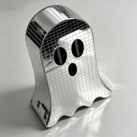 Disco Ghost Halloween Decoration - Silver Foam Ornament