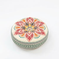 Bohemian Mandala Floor Pillow Cover, Decorative Bohemian Seating Throw, Thickened Round Meditation Mat, Hippie Round for Livi