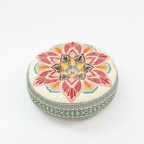 Bohemian Mandala Floor Pillow Cover, Decorative Bohemian Seating Throw, Thickened Round Meditation Mat, Hippie Round for Livi