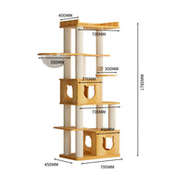 Cat Perch with Scratching Posts Solid Wood Multi-Level Pet Perch All Seasons Pet Furniture for Kittens