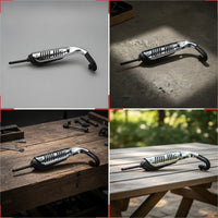 Chrome Motorcycle Exhaust Muffler Safeguarding Muffler with Heat Guard Temperature Resistant Motorcycle Exhaust Heat Guard Replacement for Riders