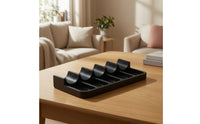 Paint Brush Holder with Wells Tabletop Organizer Rectangular for Studio, Desk