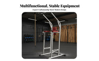 Commercial Grade Pull-up and Station Heavy Duty Steel Frame Multi-Function Fitness Frame Sturdy Construction Multi-Function Workout Frame Stable Four-Point Base for Athletes, Adults, Family, Gym, Full Body Exercise, Indoor, Garage