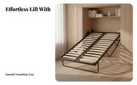 Murphy Bed Hardware Kit Folding Bed Mechanism Iron Frame Space Saving DIY Kit Flush-mount Lifting System Smooth Operation Suitable for Apartment Dwellers Amateur Builders Small Bedroom Home Office