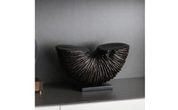 U-Shaped Sculpture Ribbed Tabletop Accent Bold for Shelf, Interior Designers
