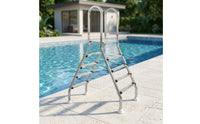 Double-Sided Pool Ladder Stainless Steel AA-Shaped Pool Ladder Anti-Slip for Above-Ground Pools