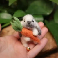 Wool Felt Carrot Bunny Craft Kit