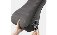 Contoured Pillow with Strap Ergonomic Self-Inflating Pillow Lightweight Back Support Cushion Adjustable for Office Workers, Airplane Seats