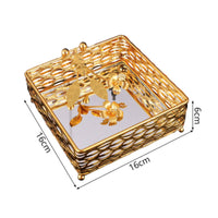 Hollow Floral Tissue Holder Accessible Bottom Household Storage for Coffee Table