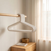 5 Pieces Hanger with Notches Compact Plastic Hanger Plastic Clothes Hangers Lightweight Sturdy for Closet, Wardrobe