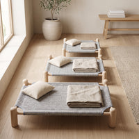Elevated Pet Cot for Small to Medium Dogs - Breathable, Washable, All-Season Indoor/Outdoor Dog Bed