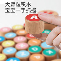 儿童木制早教英文字母数字加减法运算逻辑思维训练认知板益智玩具