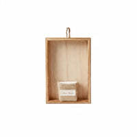 Unobstructed Box Wall Frame Natural Wood Finish Wooden Wall Hanging Frame Rope