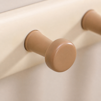6 Hook 3M Hooks Wall Hooks Storage Rack, Pressure-mounted No-Drill Installation Synthetic Material for Bathroom, Kitchen, Bedroom Door