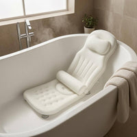 Body-Shaped Bath Cushion Contoured Tub Pad Suction Cups
