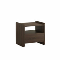 2-Tier Transparent Stand Space-Saving Nightstand polished Rounded Corners