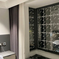 Window Film Privacy for Home Office, Static Cling Grid Pattern Window Film, Reusable Bathroom Window Film Privacy, Anti Glare Window Stickers
