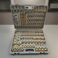 128 Pieces Hard Carrying Case Automotive Air-Conditioning Leak Detection Kit Molded Interior Air-Conditioning Repair Tool Kit Organized Compartments Latch Closures for Garage