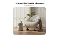 ram's Horn Chair Nordic Design Indoor Furniture Light Luxury design Plush Fabric for Homeowners, Apartment Dwellers, Living Room
