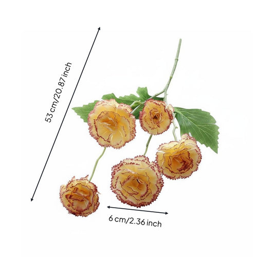 Artificial Carnation Bouquet Realistic Appearance Silk Carnation Flowers Long Home Decoration for Brides, Event Planners, Table Centerpiece