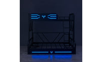 Metal Bunk Bed with Ladder Industrial Bunk Bed Frame Heavy-Duty Furniture for Teens, Students, Bedroom, Dormitory, Guest Room