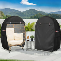 Outdoor Egg Chair Cover with Zipper Full-Coverage Patio Egg Chair Cover Fitted Waterproof for Garden, Balcony