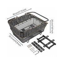 Rear Bike Basket Large Capacity Cycle Rack Basket Rain Cover Included for Picnic