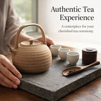 Maifan Stone Teapot with Candle Stove - New Chinese Style