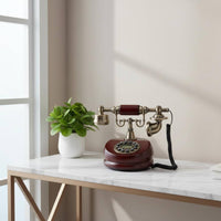 Antique Corded Telephone Phone Decorative Home Decorative Detail Ornate Vintage