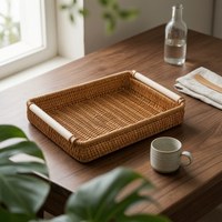 Rectangular Woven Basket Open Top Rectangular Storage Basket Handwoven