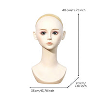 Mannequin Head Realistic Display Bust Hairpiece Display Head for Photo Studios