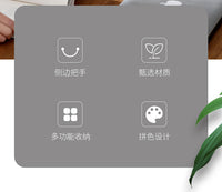 桌面书架书立书本收纳神器桌上抽屉式置物架办公桌工位收纳整理盒 樱花粉