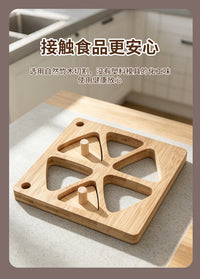 Wooden Rice Ball Mold, Press Type, for Sushi and DIY Food, 6 Grids