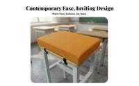 Thick Sponge Seat Pad Thickened Rectangle Seat Cushion Breathable Chair Cushion with Straps for Students, Classroom, Office, Dining Room