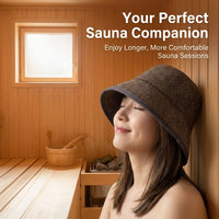 Full Wool Felt Sauna Hat for Women and Men, Reusable Absorbent Steam Room Cap, Bathhouse Accessories for Gifts