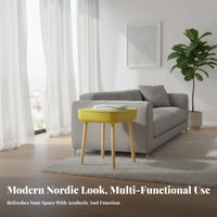 Sofa Side Table with Storage Nordic Design Nightstand Cable Management Hole