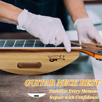 CALLOWAY Wooden Guitar Neck Rest, Half-Round Shape, for Electric and Acoustic Guitars