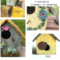 Wooden Birdhouse Garden Decoration Outdoor Courtyard Hanging Ornament