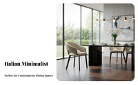 Upholstered Armchair Minimalist Design Dining Chair Modern Aesthetic