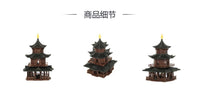 月影楼古风建筑鱼缸假山盆景微景观造景装饰家居水陆缸摆件