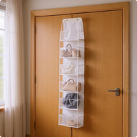 Door Hanging Organizer Bag Reinforced Board over Door Storage Organizer Textile