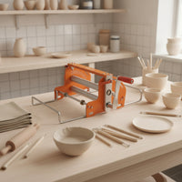 Ceramic Slab Roller with Tools Hand Cranked Tool Stable for Ceramicists