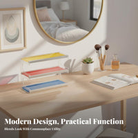 Multi-Tier Cosmetic Stand vibrant Graphic aesthetic 3-Tier Shelf Rustresistant for Makeup Users