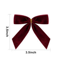 Velvet Bow Decoration Easy to Hang Holiday Decor Pre-Shaped
