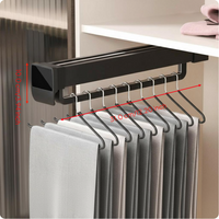 Pull-out rack maximizes closet space