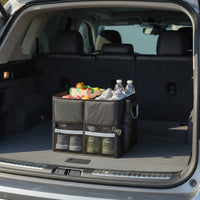 Car Trunk Organizer with Lid Sturdy for Grocery Shopping